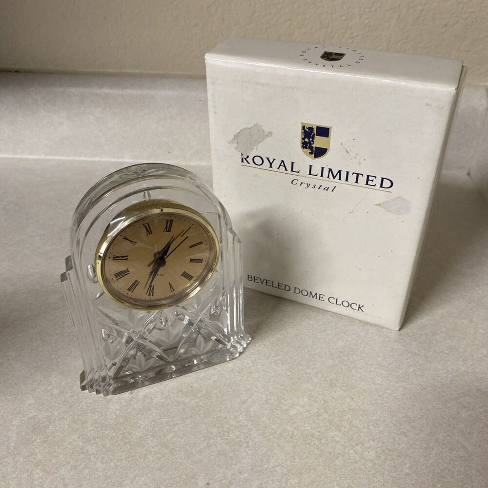 Royal Limited Crystal Beveled Dome Clock